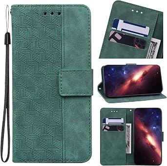 Cover Compatible with Infinix Zero X 4G,Compatible with Infinix Zero X Pro 4G Card Slot Magnetic Clasp Flip Stand [PU Leather + Phone Case] Green