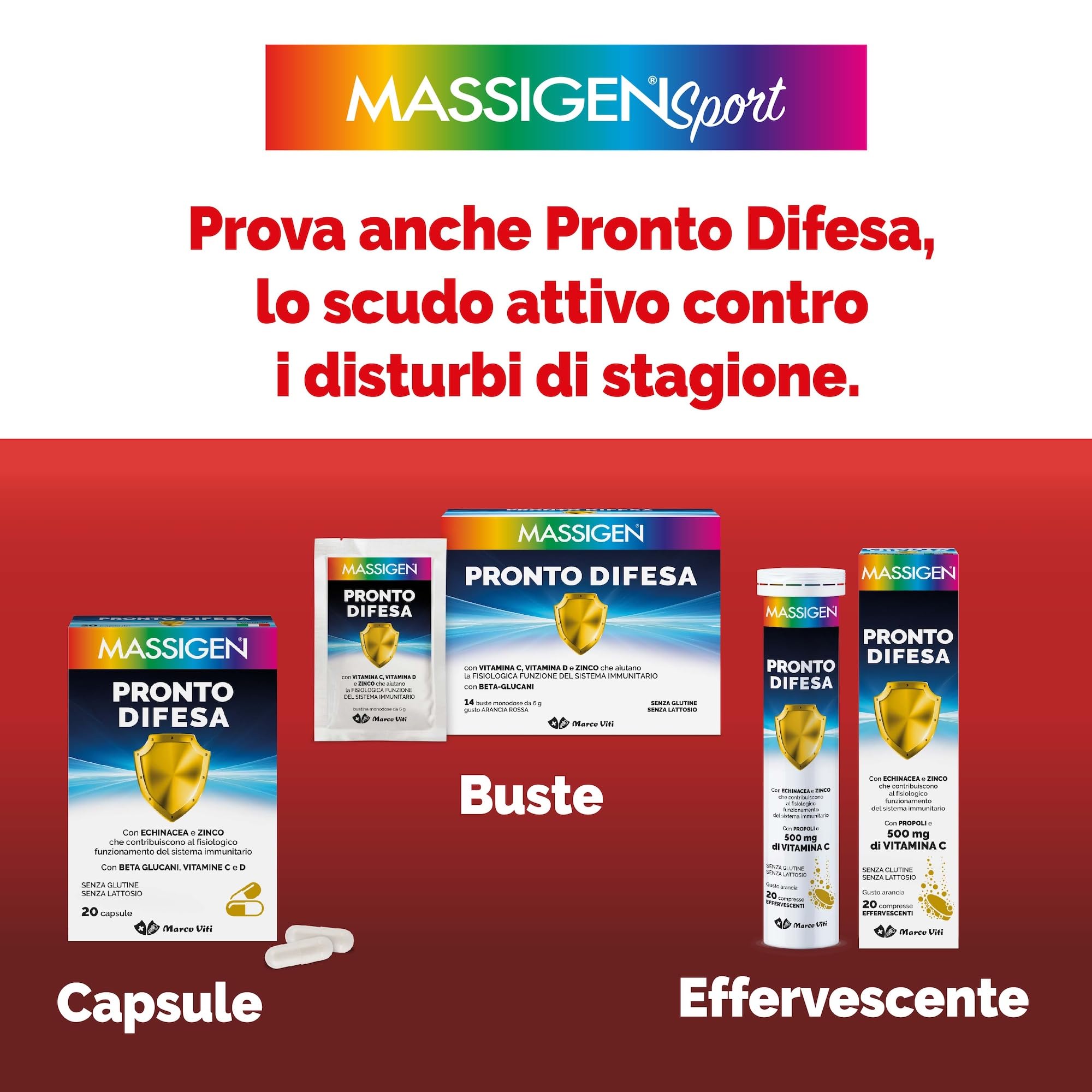 Massigen - Pronta Energia Sport, Integratore Energetico con Maltodestrine, Minerali e Vitamine, 12 Bustine da 20 g