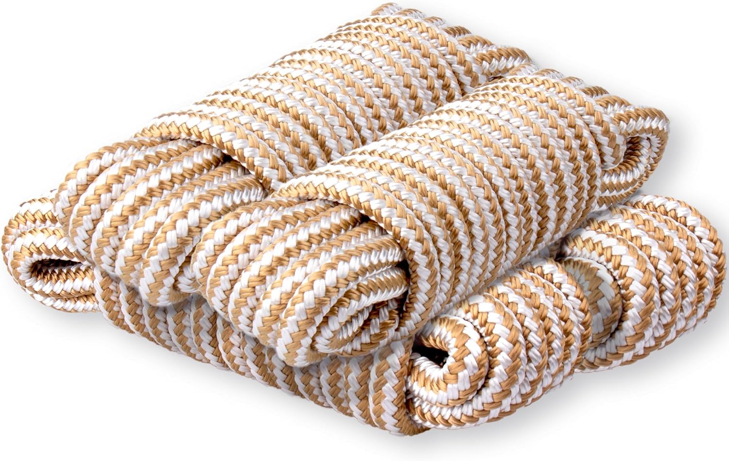 Double Braided Nylon Dock Lines 4840 lbs Breaking Strength (L:25 ft. D:1/2 inch Eyelet: 12 inch) 4 Pack of Marine Mooring Rope Boat Dock Lines Working Load Limit:968 lbs
