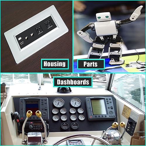 Miniatura 7 de Hoja de plástico ABS de 116 pulgadas de grosor de 12 x 16 pulgadas (paquete de 4), panel moldeable por calor de dos caras (parte delantera