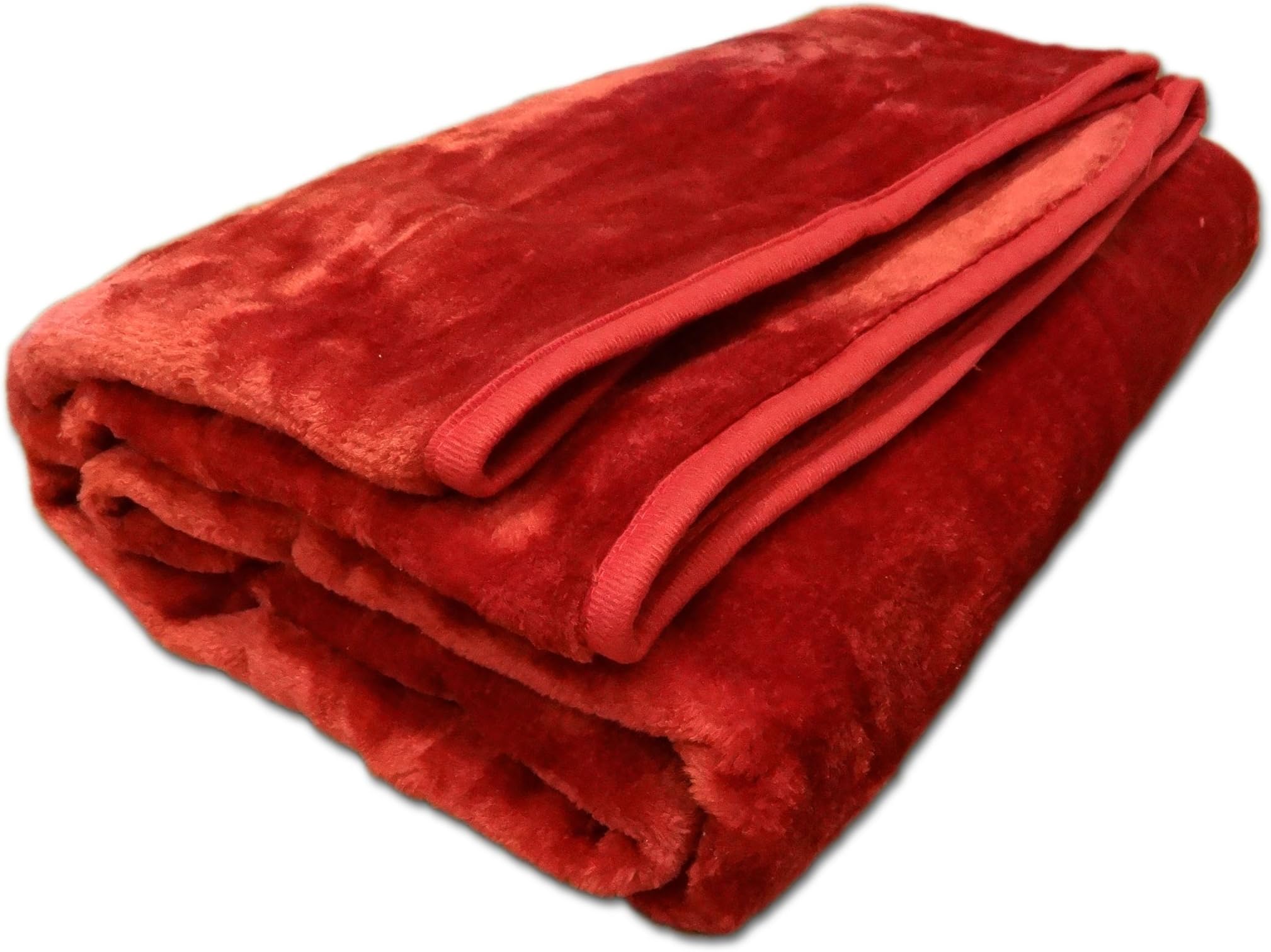 NEW BED BLANKET THROW DOUBLE BEDSPREAD SUPER SOFT FLUFFY FAUX MINK FUR HUGG PREMIUM QUALITY CHRISTMAS PRESENT GIFT (RED)