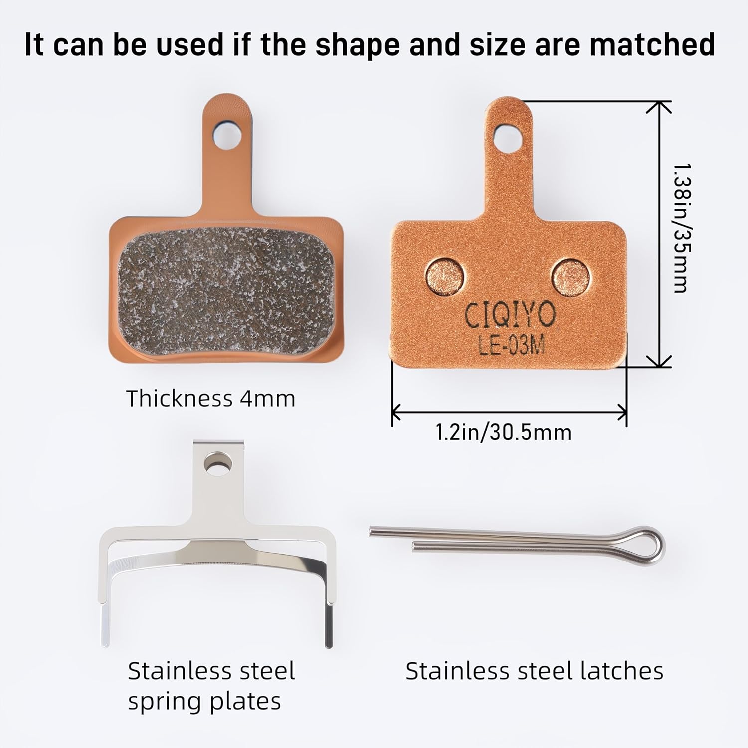 4 Pairs/10 Pairs Bike Brake Pads,3 Materials are Available Semi-Metallic/Sintered Metal/Ceramic Disc Brake Pads with Clearance Adjuster,Bike Brake Pads Compatible with Shimano TRP Tektro Deore Br