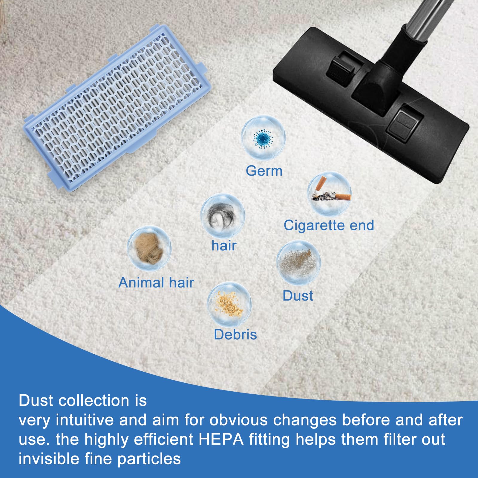 Hermex Alternativer HEPA-Filter Für Miele SF-HA 50 HEPA AirClean 50 Set - Foto 8