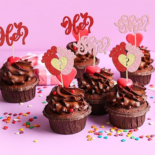 Vista 190 de 36 piezas de decoración de cupcakes para el día de San Valentín, dulce amor, San Valentín, para el día de San Valentín, fiesta de cumpleaños