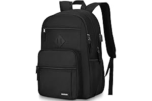 Black Unisex Sturdy School Backpack for Students