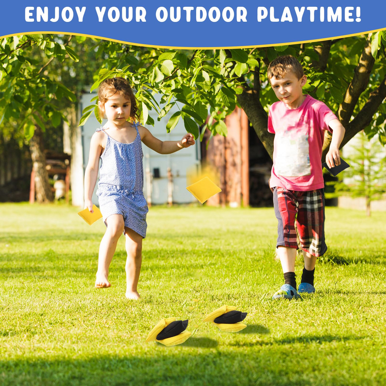 Sotiff 24 Stück Bean Bags Mini Nylon Cornhole Bean Bags for Kids Tossing Fun Sports Outdoor Family Games Carnival Toy Patriotic Small Beanbags Hand Toss Party Game Supplies for Kids Adults