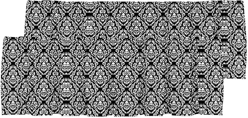 Miniatura 9 de Cenefa de cortina corta con bolsillo para cortinero de damasco retro en blanco y negro para decoración de cocina, dormitorio, 52 x 18 pulgadas,