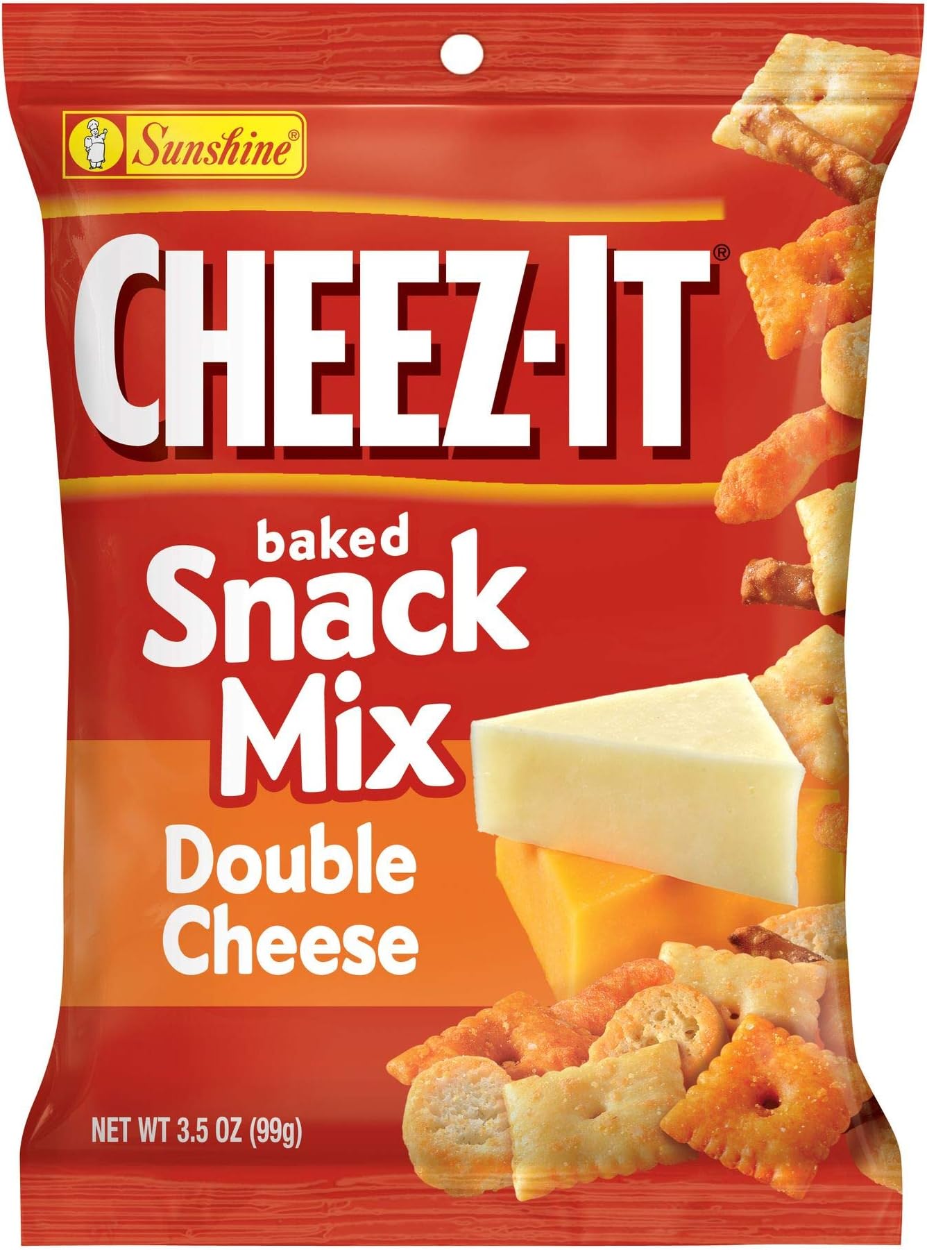 Cheez It Sunshine Double Cheese Snack Mix, 3.5 Ounce - 6 per case.