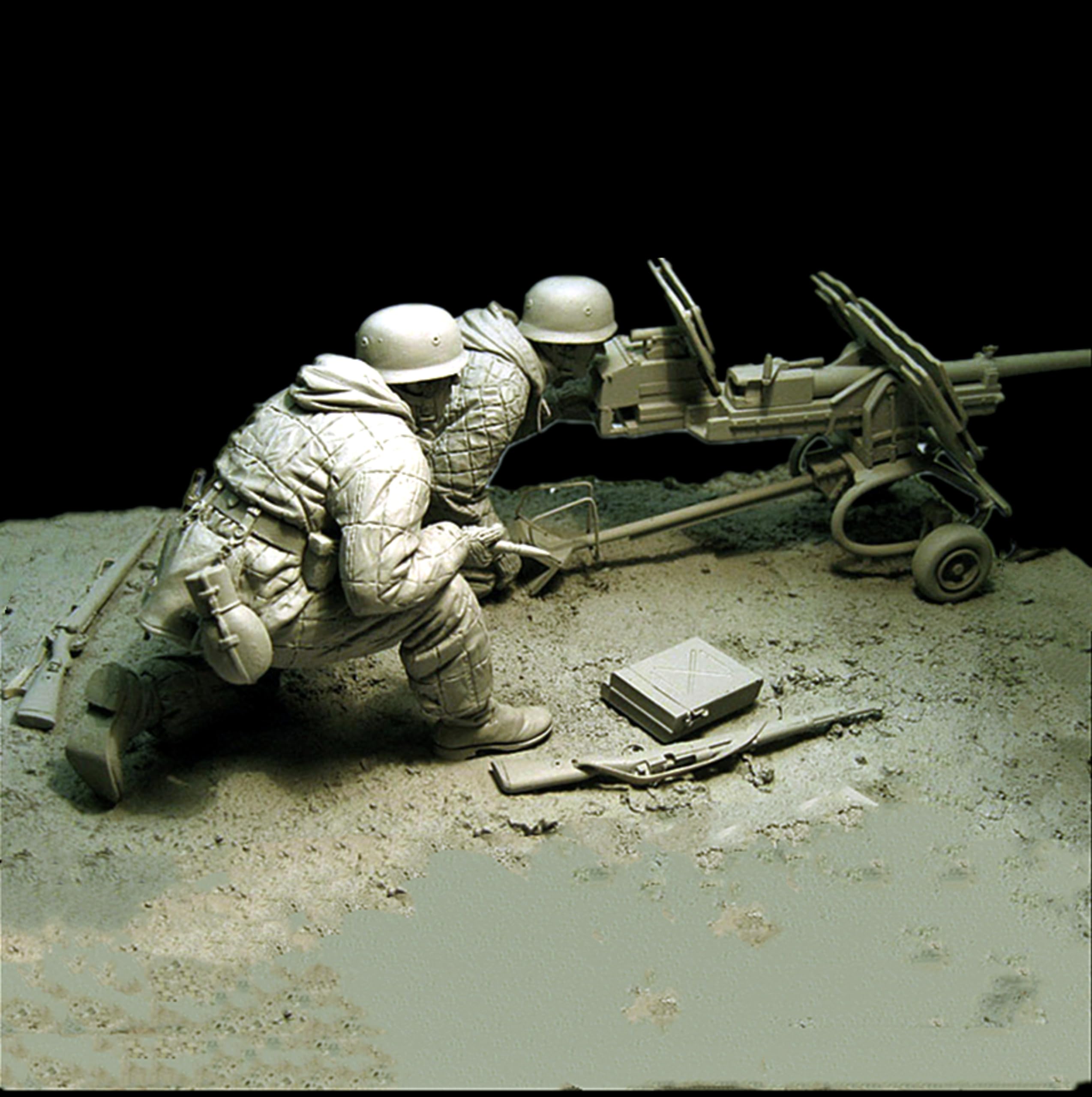 1/16 Resin Soldier Model Kit WW2 Soldato tedesco Modello in resina non verniciato e non assemblato (senza base) (hg2N-4)