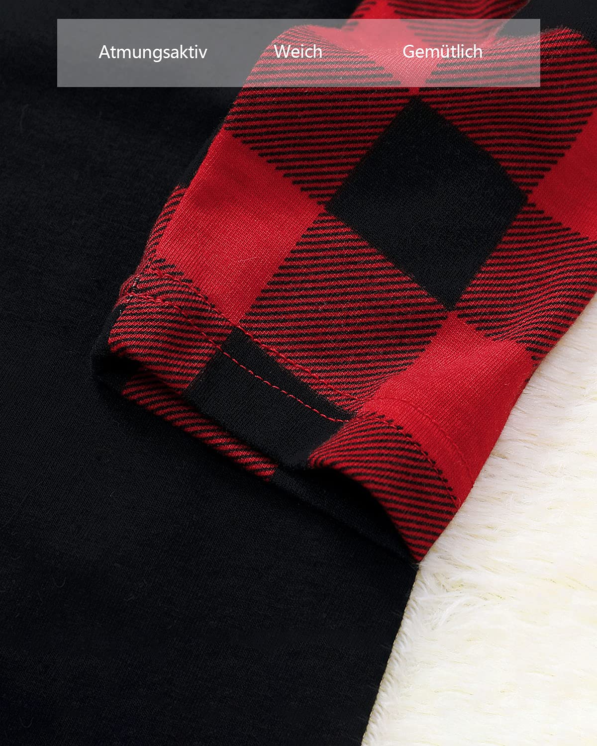 Amissz Pigiama Famiglia Natale Set, Sleepwear Natalizio per Neonato Bambino papà Mamma, Coordinati Manica Lunga e Pantaloni