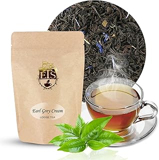 Earl Grey Cream Tea | Loose Leaf Tea Pouches | 16oz Bulk Pack | Smooth Vanilla & Bergamot Blend | Medium Caffeine | English Tea Store Signature | Premium Black Tea Leaves