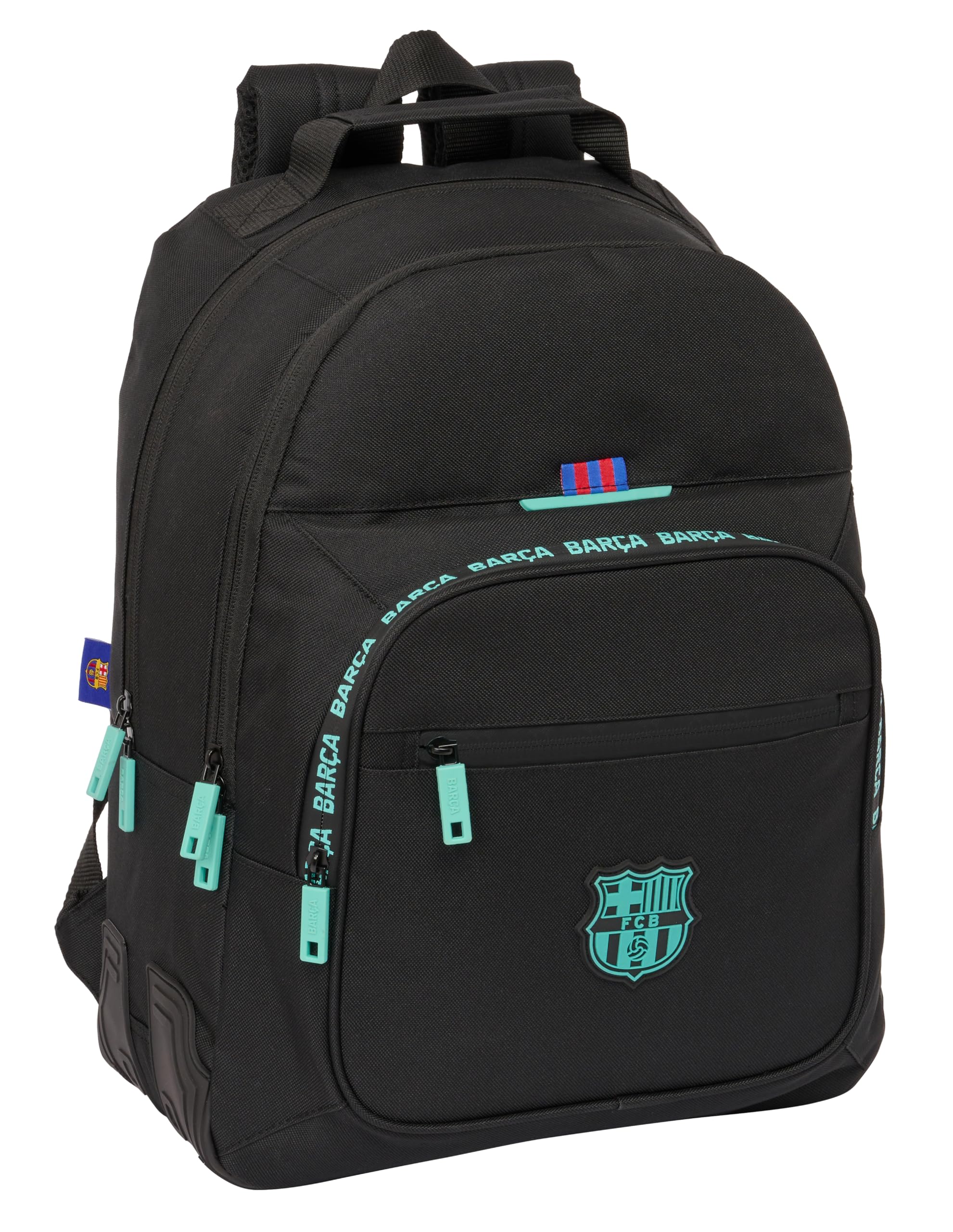 Safta F.C. BARCELONA 3ª EQUIPACIÓN - Mochila Escolar Infantil, Ideal para Niños de Diferentes Edades, Cómoda y Versátil, Calidad y Resistencia, 32x15x42 cm, Color Negro