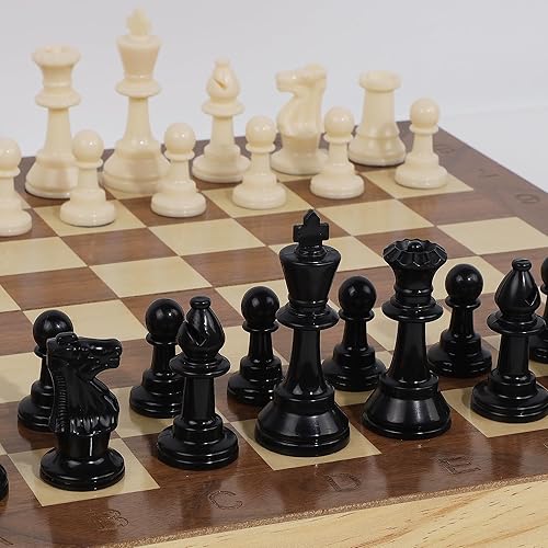 Miniatura 3 de Juegoal Solo piezas de ajedrez de plástico, 32 piezas cada una, figuras de rey de 3.75 pulgadas, piezas de estatuilla de peones de juego de ajedrez,