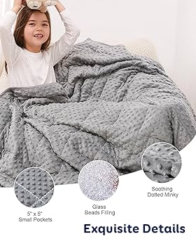 Kivik Weighted Blanket 7lbs, Small Weighted Blankets,Soft