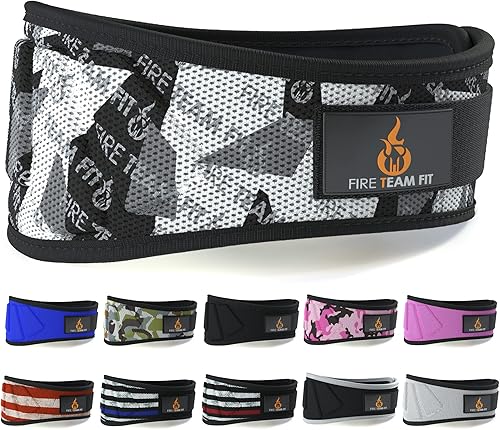 Fire Team Fit Weight Lifting Belt for Men and Women, 6 Inch, Bodybuilding & Fitness Back Support for Cross Training Workout, Squats, Lunges disponible en Yaxa Colombia