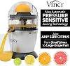 Máquina exprimidora de cítricos eléctrica, automática y compacta, extracción por presión, filtros de pulpa fina y gruesa, tazón de 12 oz, pico con seguro, para limas y toronjas de hasta 4.5 pulgadas 3