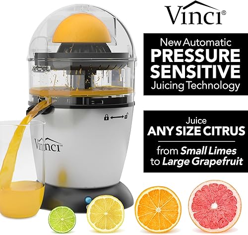 Miniatura 2 de Vinci Exprimidor eléctrico de cítricos manos libres, máquina exprimidora de 1 botón, exprimidor de limón y pomelo naranja, exprimidor de naranja