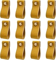 Vista 9 de Hiili & Kaala Pomos de cuero para cómoda, paquete de 12 pomos para cajones de cómoda, pomos suaves para cajones que mejoran el aspecto