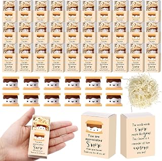 36 Sets S'more Appreciation Gifts Bulk Marshmallow with Box Employee Thank You Gift Party Favors Rewards for Teacher Nurse Coworkers Staff Team Office