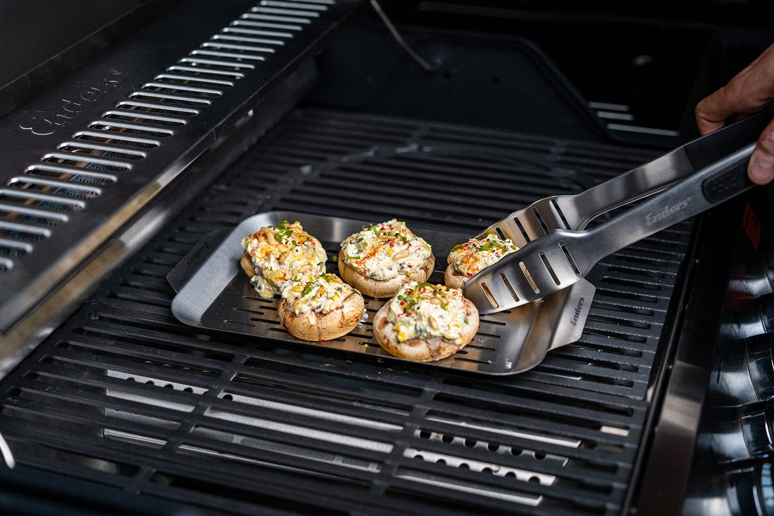 Padella Per Verdure Enders Per Barbecue - Acciaio Antiaderente, Con Manici, Accessorio Griglia A Gas #8790 - Foto 7