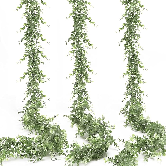 Buy Hatoku 3 Pack Artificial Eucalyptus Garland Bulk Greenery Garland