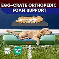 Vista 230 de Comfort Expression - Cama ortopédica para perros extragrandes, 53 x 42 pulgadas, cama impermeable y de apoyo de espuma con cojines removibles