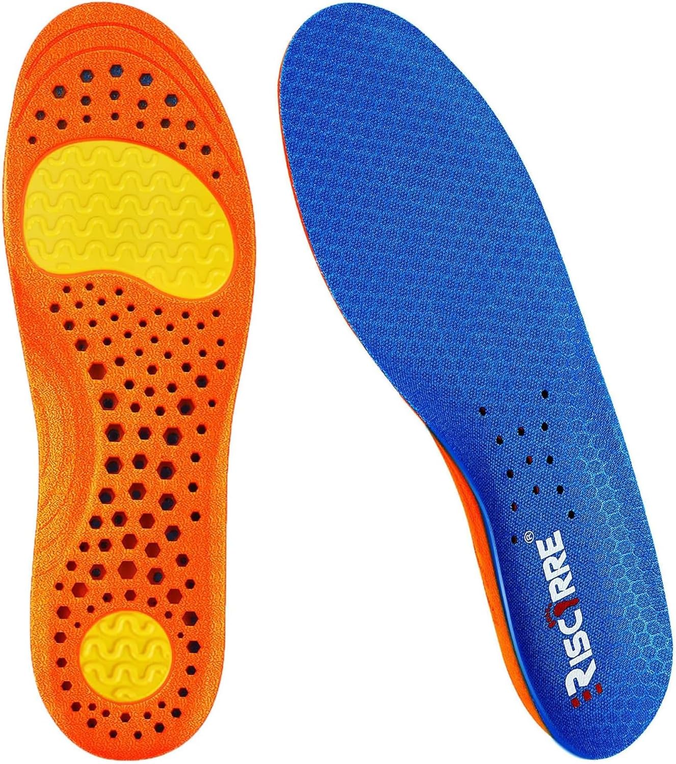 Insoles for Men and Women- Support Shock Absorption Cushioning Sports Comfort Inserts, Breathable Shoe Inner Insole for Running Walking Hiking Working(M)