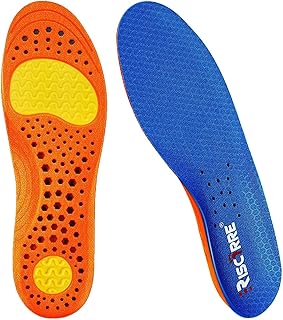 Risctrre Insoles for Men and Women- Support Shock Absorption Cushioning Sports Comfort Inserts, Breathable Shoe Inner Soles for Running Walking,Hiking,Working