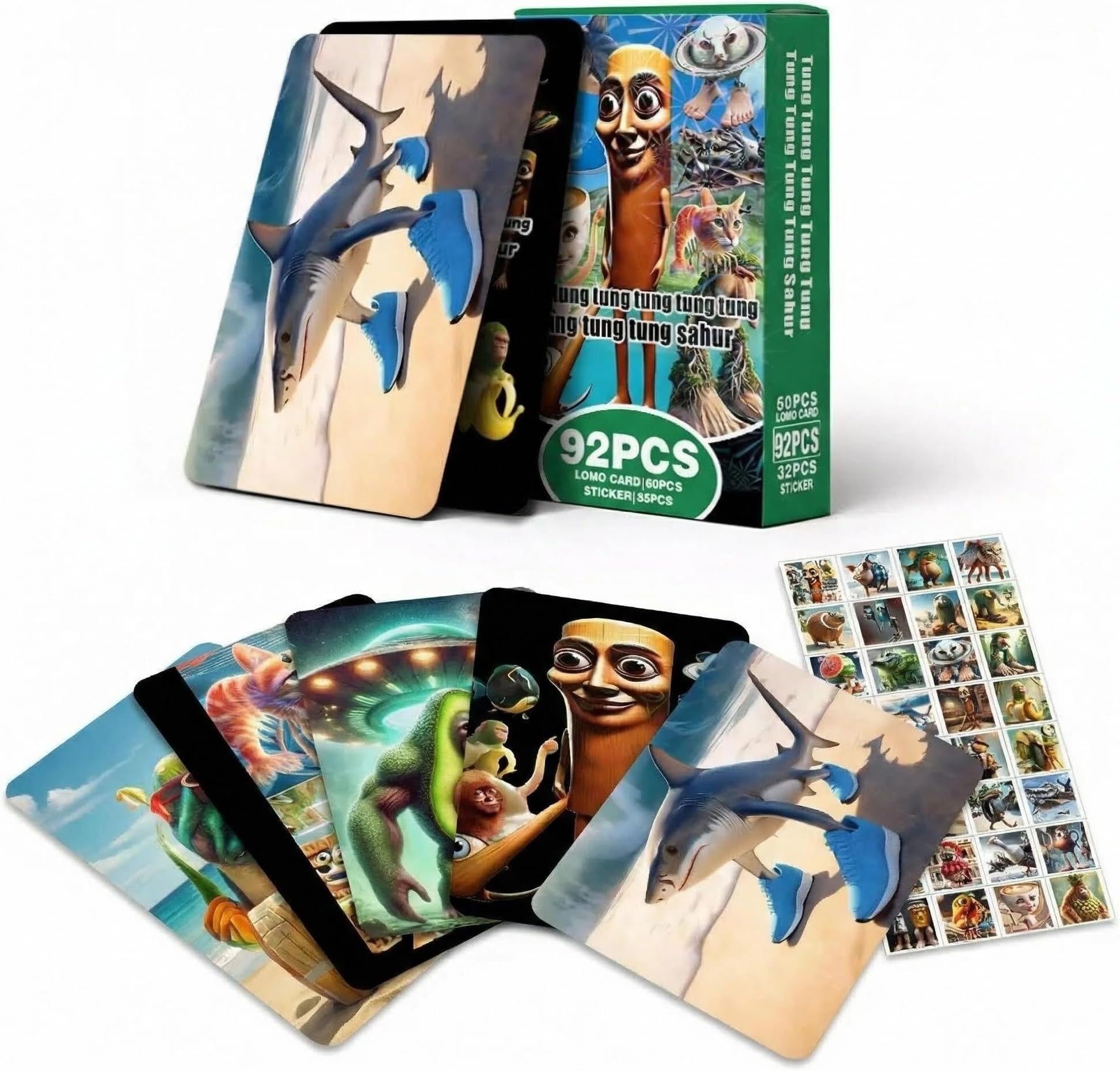 92 Pcs Italian Brainrot Cards Set, No Duplicates Fun Brainrot Collectible Cards for Teens Adults Ideal for Collection Social Gatherings