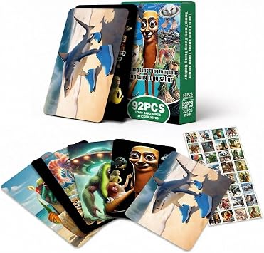 92 Pcs Italian Brainrot Cards Set, No Duplicates Fun Brainrot Collectible Cards for Teens Adults Ideal for Collection Social Gatherings