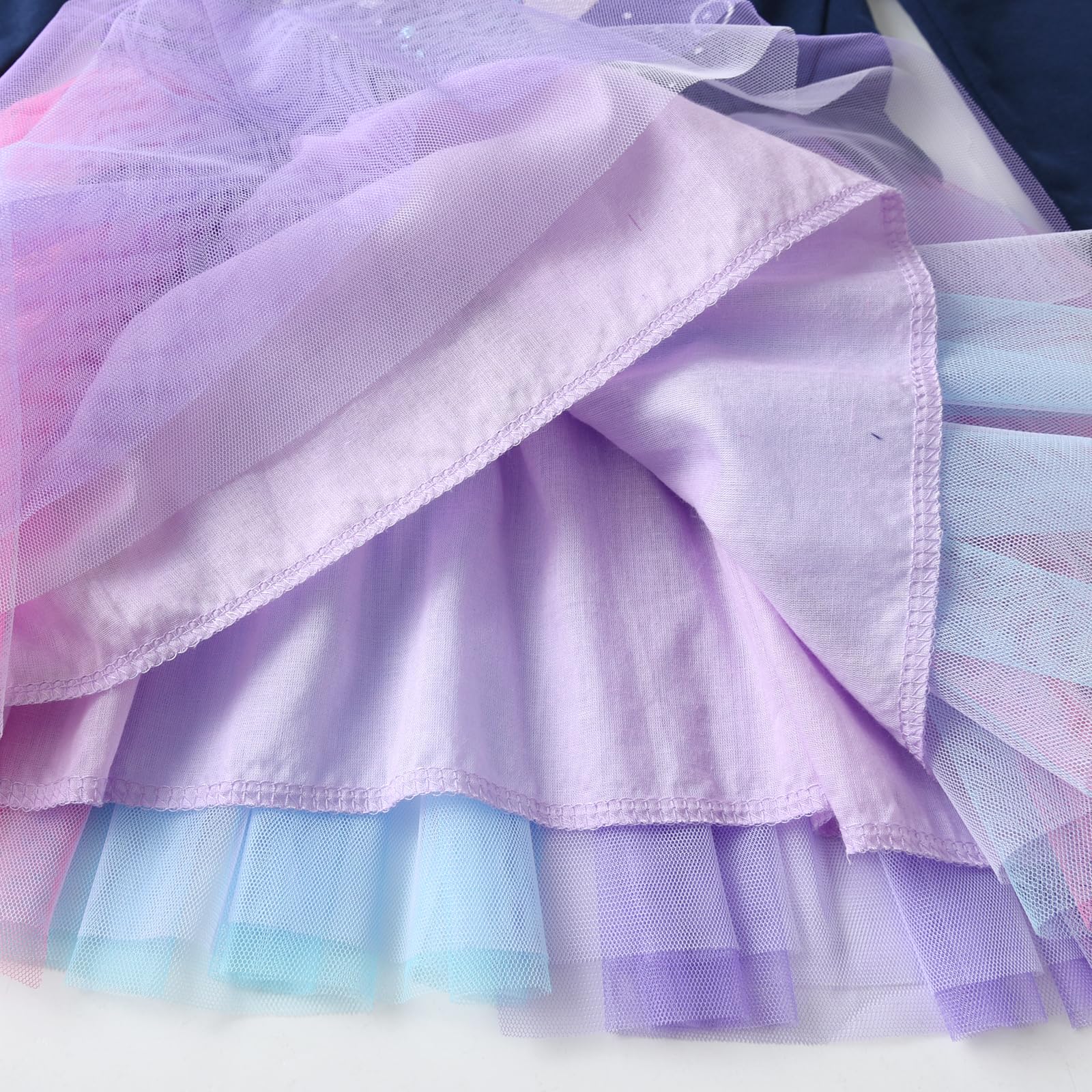 VIKITA Kleider Mädchen Kurzarm Kleid Baumwolle Bunt Print Stickerei Sommer Kleidung Gr.86-128 - 4