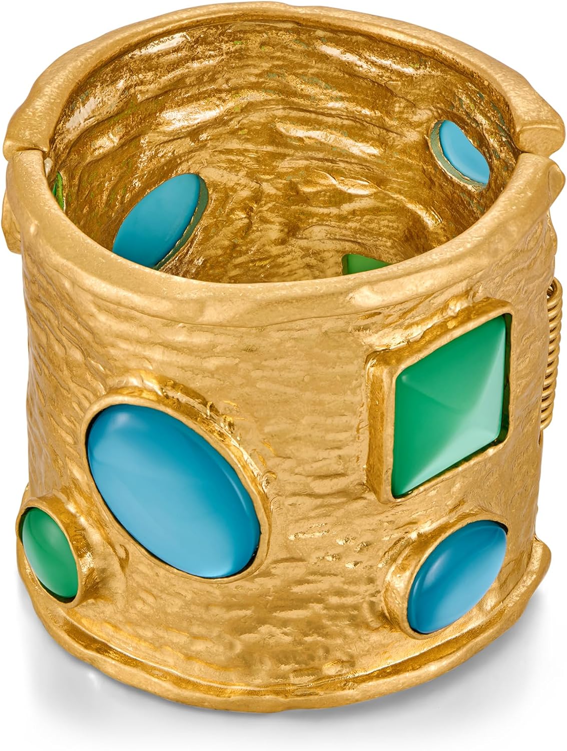 Chunky Hammered Gold Bracelet for Women Heavy Duty Gold Bangle Bracelets Vintage Bold Statement Bracelet Jewelry