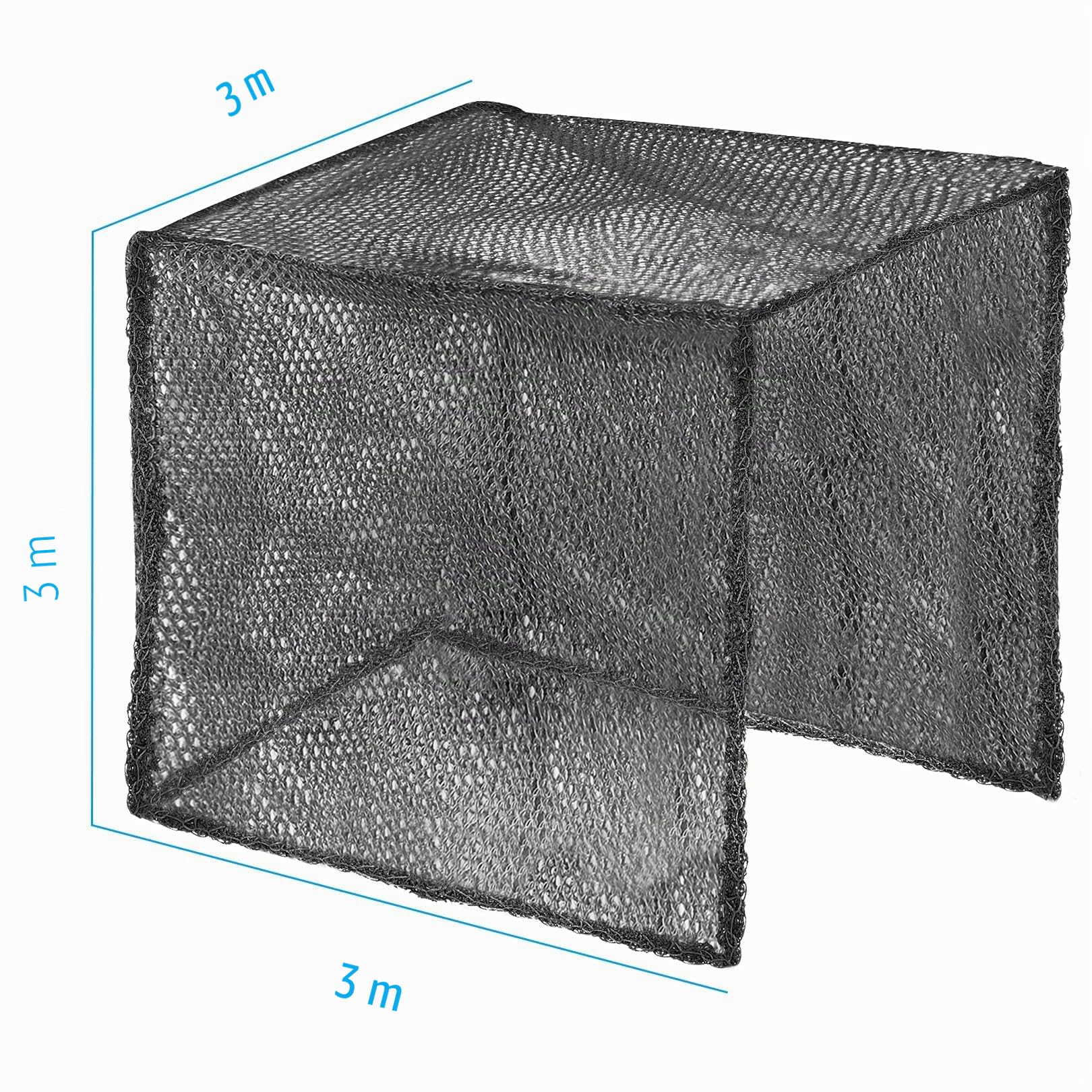 Aoneky Hochbelastbar HDPE Golf-Käfignetz 3x3x3M - Golf Schlagen ÜbungNetz Fangnetz Garten Innen Außen, nur Netz