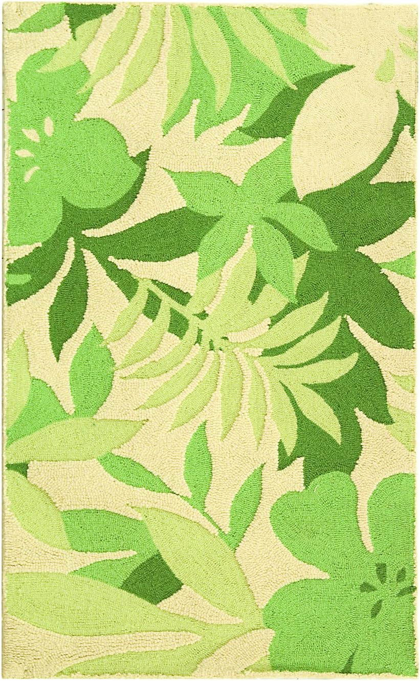 SAFAVIEH Berkeley Collection 2'6" x 8' Beige / Green BK126A Handmade Premium Wool Runner Rug