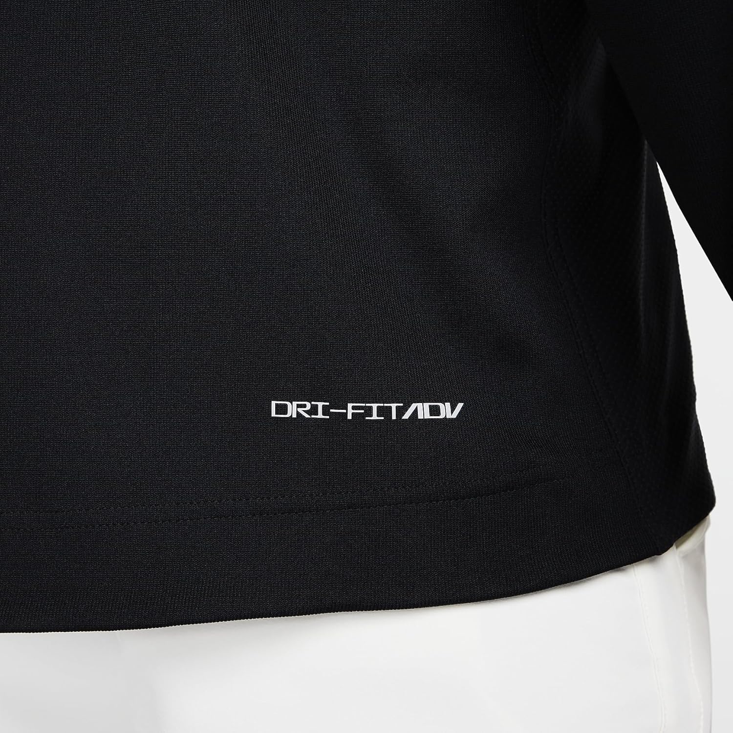 Nike Tour Men's Dri-FIT ADV 1/2-Zip Golf Top (Black/Black/White, FD5833-010) Size Small - Image 4