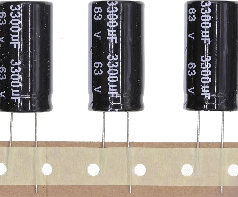 10 Pieces 63V 3300UF Plug-in Aluminum Electrolytic Capacitor 63 Volt 3300 UF