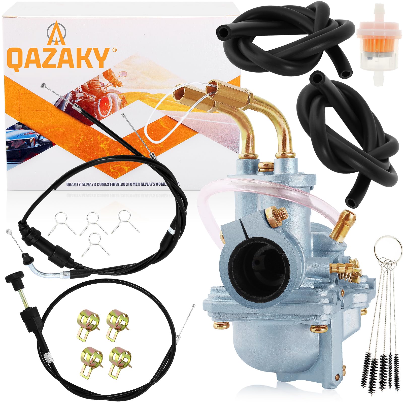QAZAKY Carburetor + Throttle Cable + Choke Cable Compatible