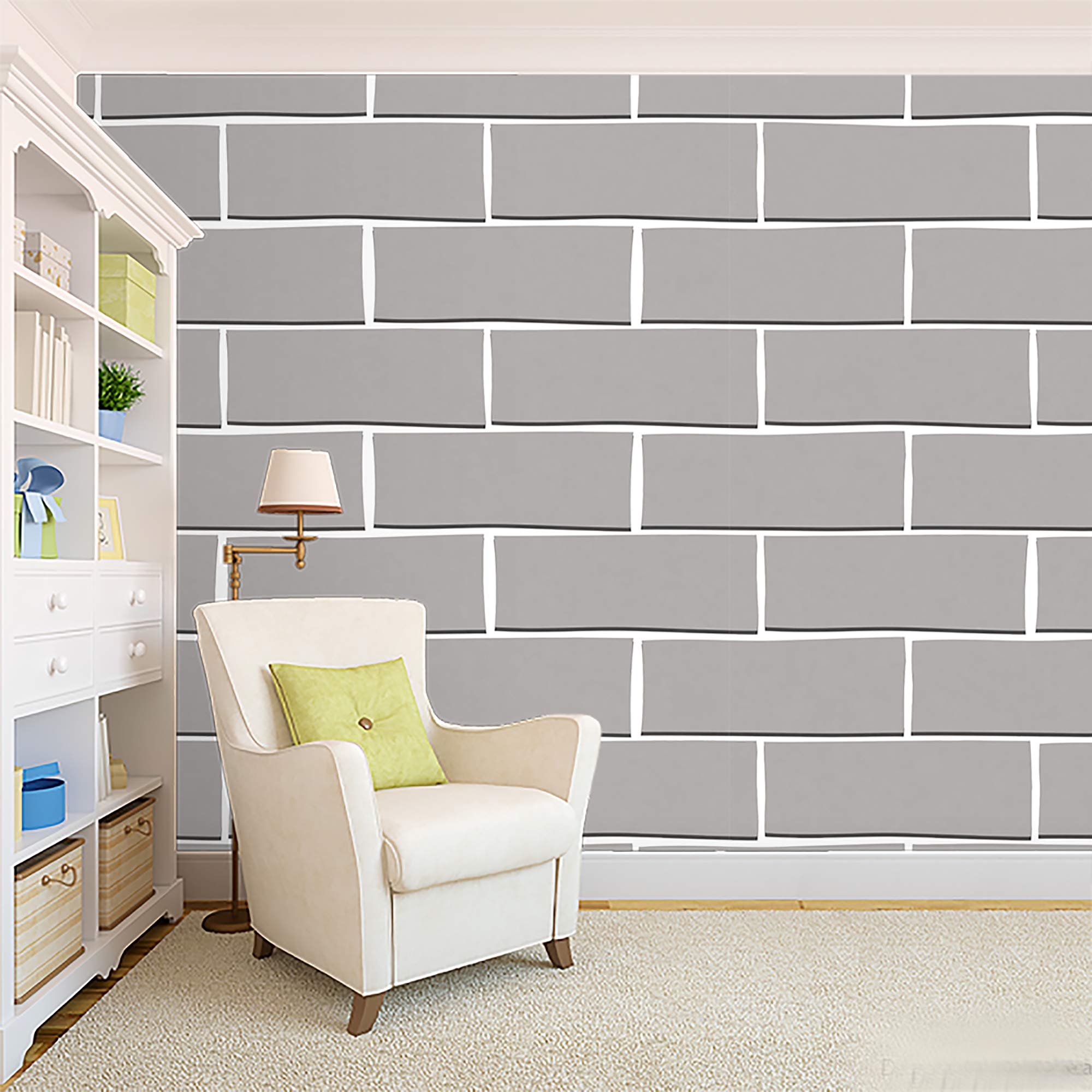 See full amazon price history chart for PRINT PANDA Light Grey Brick Textured Peel and Stick Wallpaper | Self Adhesive Wall Sticker for Home Decor Living Room Bedroom Hotel Office (127) 16X96 INCH (11 Square feet*1 Role) PRINT PANDA Light Grey Brick Textured Peel and Stick Wallpaper | Self Adhesive Wall Sticker for Home Decor Living Room Bedroom Hotel Office (127) 16X96 INCH (11 Square feet*1 Role) (B0BZVHKMZY) Amazon Price History, Amazon Price Tracker