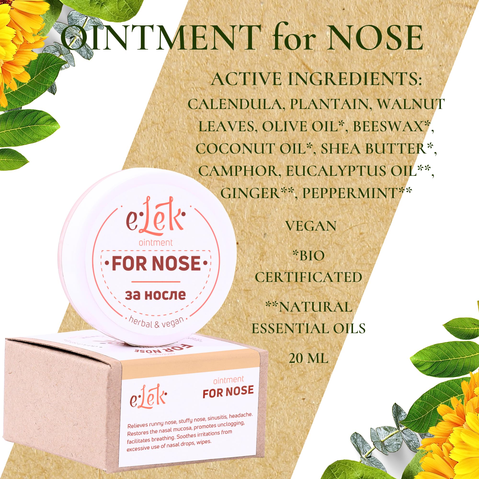 ELEK Nasal Ointment with Nose Oil, 20 ml - Image 4