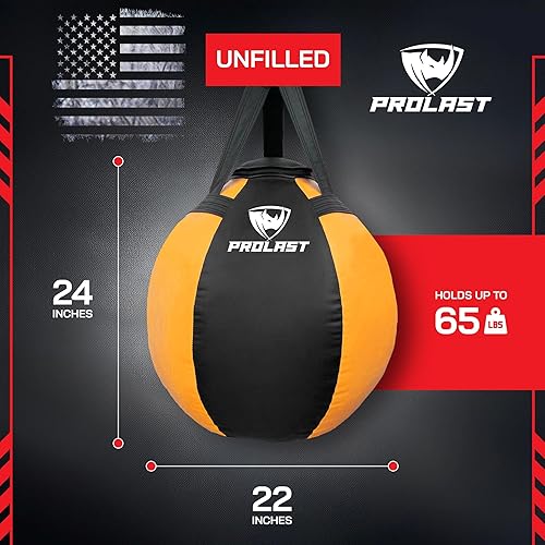 Miniatura 22 de PROLAST Wrecking Ball Heavy Punching Bag for Adults, Hook and Uppercut, Body Snatcher, Boxing, MMA, Muay Thai, 65 lbs