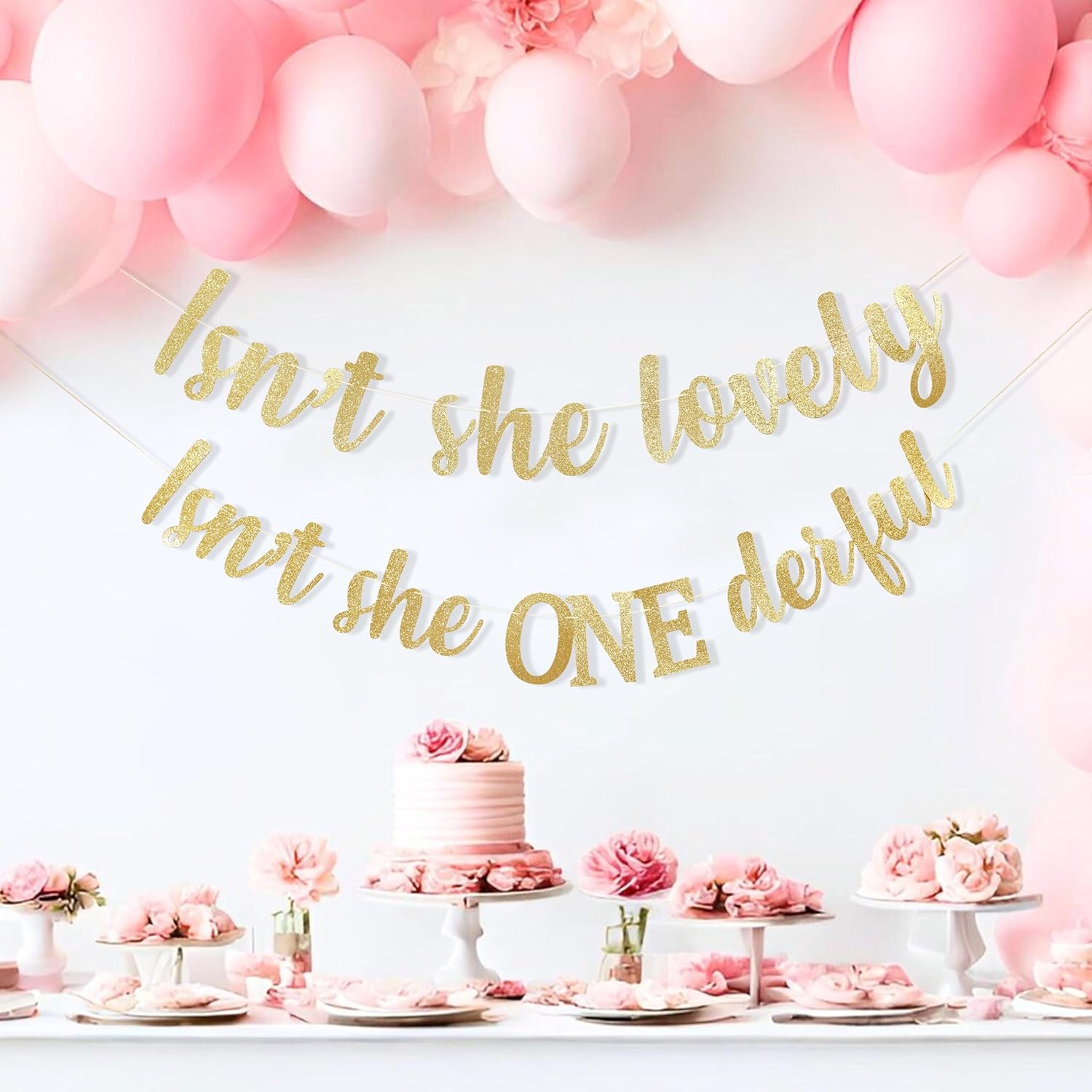 Isn't She Lovely Wall Decal - First Birthday Party Decor For Girls, Gender Reveal Sign