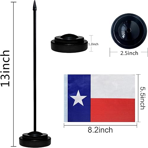 Miniatura 2 de TSMD US 50 State - Juego de banderas de escritorio pequeñas de oficina con base de soporte para decoración de aula, 5 x 8 pulgadas