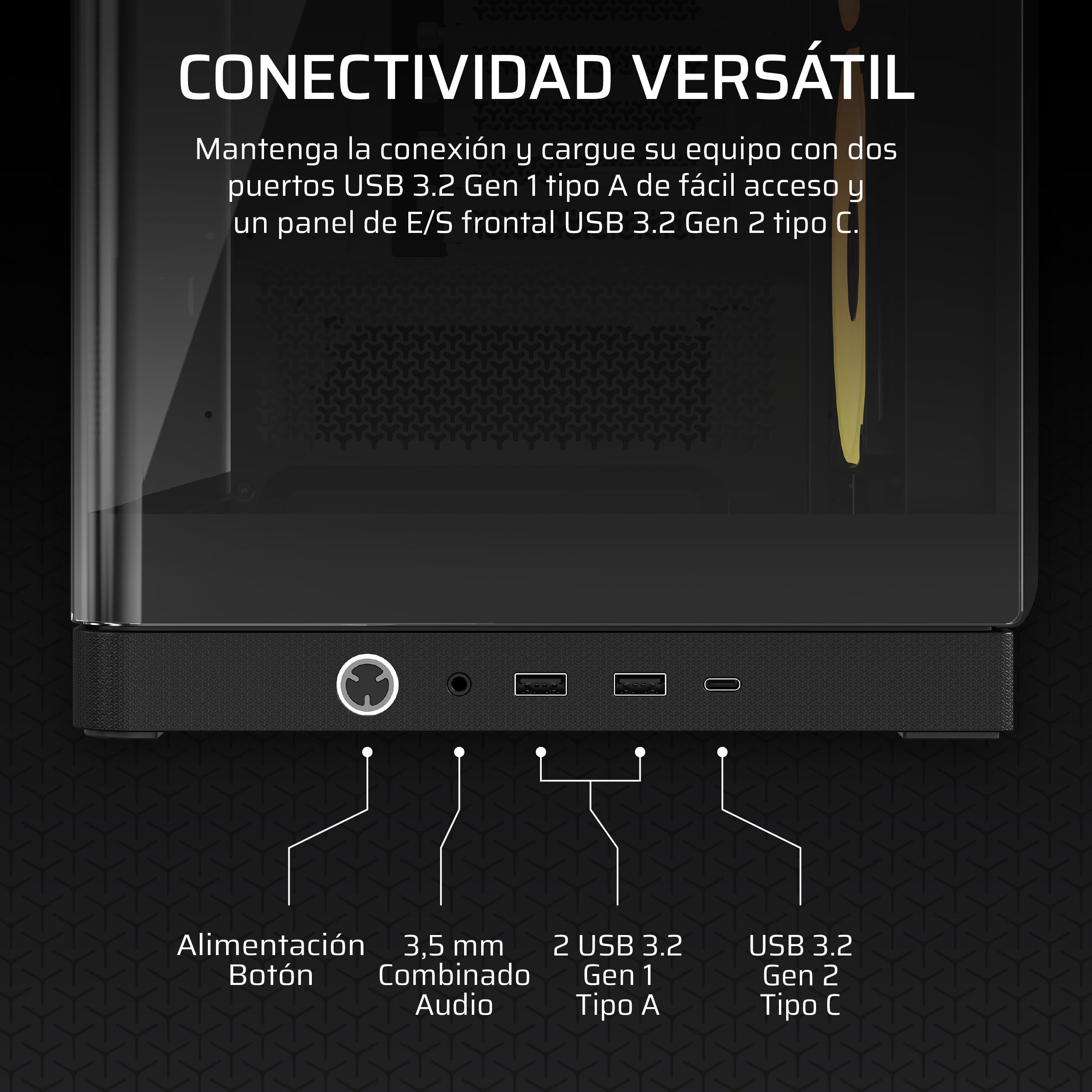 CORSAIR Frame 4500X LX-R RGB Link Caja de PC Semitorre con Cristal Panorámico – Sistema de Montaje de InfiniRail, Capacidad para Dos radiadores de 360 mm, Incluye 3 Ventiladores LX120R – Negro