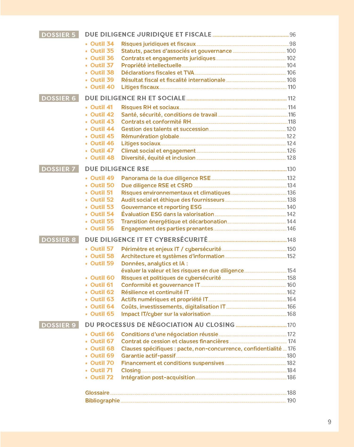 La boîte à outils des due diligences: 72 outils et méthodes