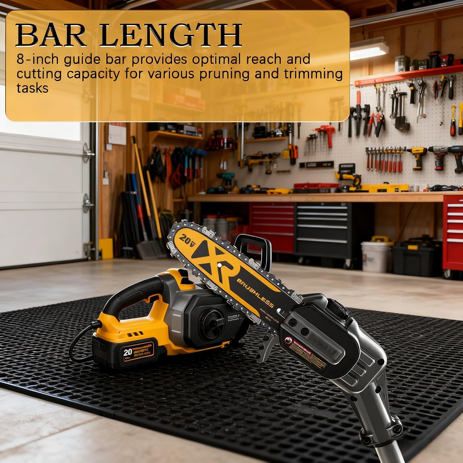 8inch DWZCSB8 Pole Saw Replacement Bar and Chain Combo, Guide Bar DWZCSB8，Saw Chains Combo for DEWALT DCPS620B DWO1DT608(1Chains + 1Bar)