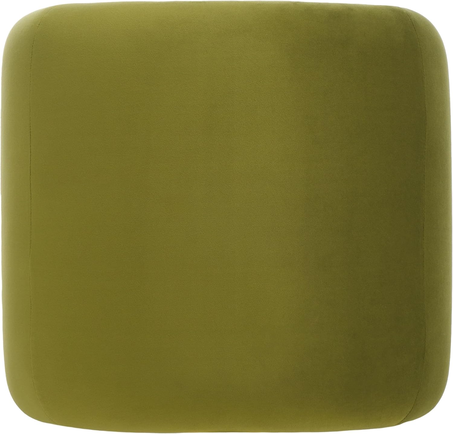 SAFAVIEH Home Collection Kibo Olive Velvet Waterfall Curved Ottoman (Fully Assembled)