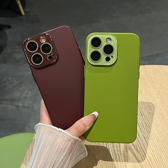 Caseative for iPhone 14 Pro Max Case, Green | Solid Color Full Camera Lens Protection