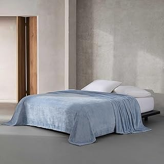 Calvin Klein - Queen Blanket, Soft Plush Bedding, Medium Weight Bed Blanket (Core Plush Blue, Queen)