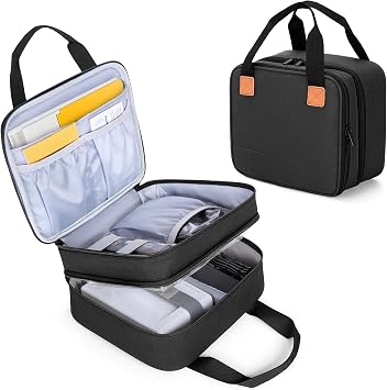 LUXJA Photo Printer Case Compatible with KODAK Dock Plus, Photo Printer Bag with Accessory Pockets, Black