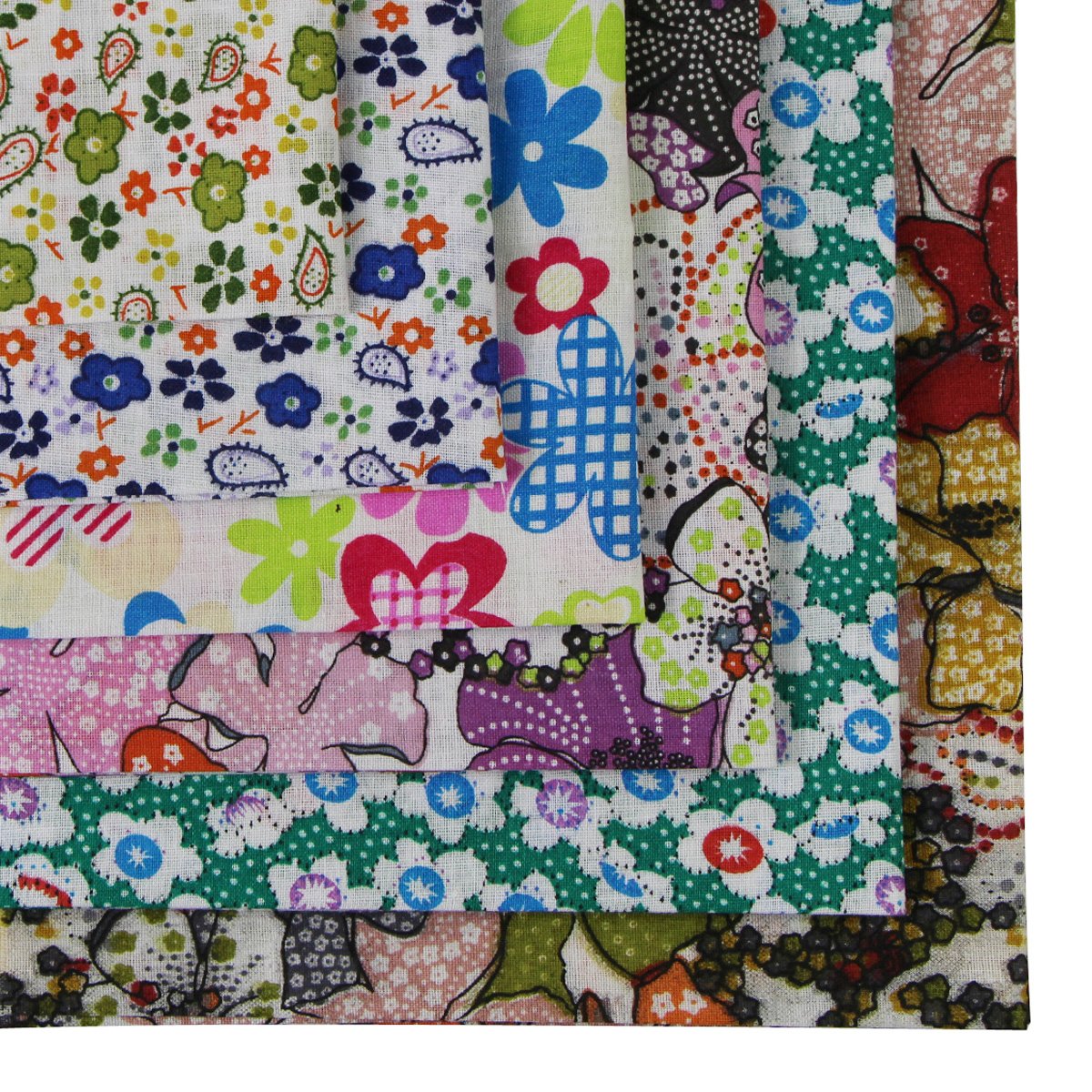 Set 6 Tessuti Cotone Patchwork 50x50 Cm - Motivi Viola Per Cucito Creativo E DIY - Foto 8